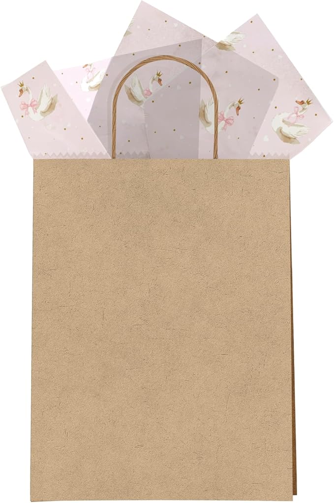 Pro Supply Global Swans Printed Tissue Paper for Gift Bags or Boxes and Wrapping - Baby Shower Bulk Decorative Art Tissue Paper for Packaging and Gifting | 24 Sheets 20" x 30"