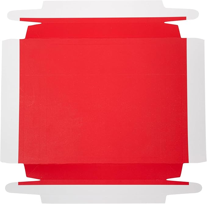 Restaurantware Sweet Vision 8.5 Inch x 6.75 Inch Transparent Cake Boxes 10 Grease Resistant Base Clear Cake Boxes - Red Lid Red Ribbon Plastic Birthday Cake Boxes For Weddings Or Birthdays