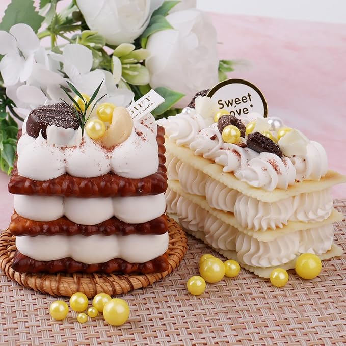 Yellow Pearl Sprinkle for Cake Decorating, 4 Sizes Sugar 130g/4.6oz, Cupcake, Ice Cream, Donuts, Macaron Toppings Supplies (2mm, 4mm, 7mm, 1cm)