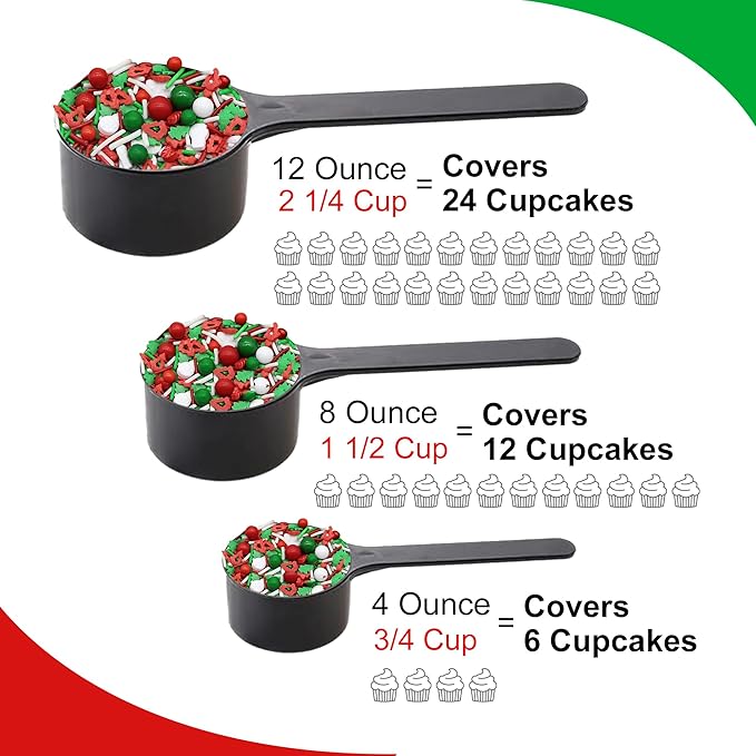 Fancy Christmas Sprinkle Blends - Holiday Sprinkles For Cookie Decorating, Cake Decorating, Baking, Or Hot Chocolate - Christmas Sprinkles Bulk - Christmas Sprinkles For Cookies (A Treat For St. Nick)