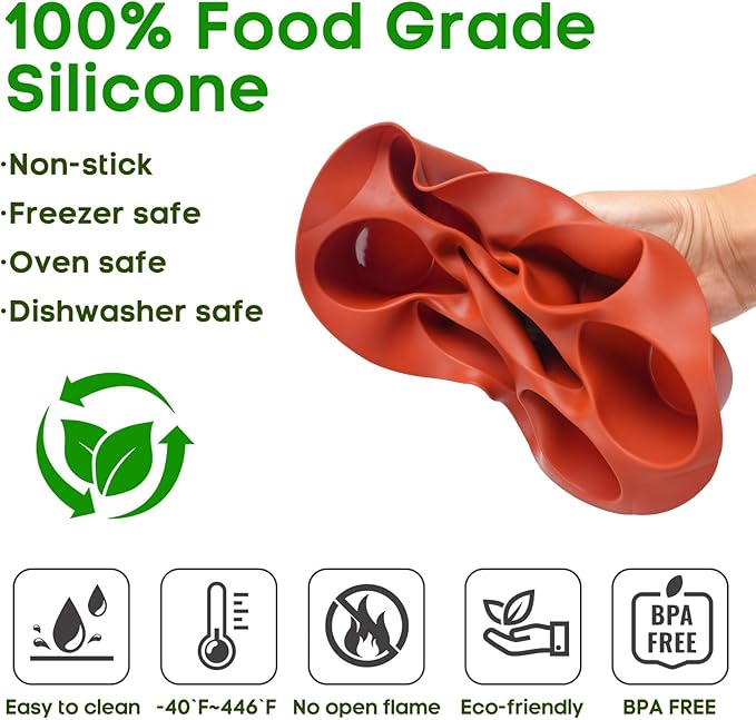 Silicone Air Fryer Muffin Pan for Baking,Non-Stick 7 Cups Muffin Top Pan Cupcake Mold, Baking Pan Egg Bites for air fryer