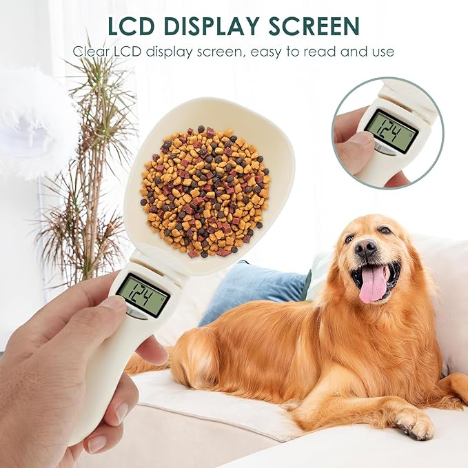 Digital Measuring Spoon, Weighing Food Measuring Scoop Scale, LCD Electronic Food Scale for Kitchen Gadgets, Baking Cooking Coffee, Pet Dog Cat Food, High Precision Grams Measuring Cup Fall Gifts