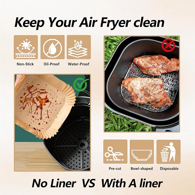 300PCS Air Fryer Liners disposable for Ninja Crispi,Air Fryer Accessories for Ninja Crispi 4-in-1 Portable Glass Cooking System,Ninja Crispi Containers