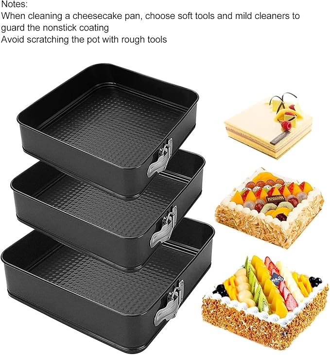 CHICIRIS Nonstick Springform Cake Pan, Stainless Steel, Round, Removable Bottom, Nonstick, 18/20/22