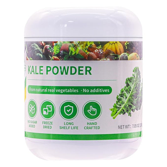 GaoGaoFen Kale Powder,7.05oz/200g, Natural Fresh Vegetable Powder,Green Superfood for Kale Drink,Cooking Salad Seasoning,Tea,Gluten Free