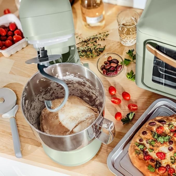 Beautiful 5.3QT 300W Stand Mixer with 12 Speeds, Tilt-Head, Splash Guard & Dishwasher-Safe Accessories, Soft Matte Finish – Mixes Up to 9 Dozen Cookies, Includes Dough Hook & Whisk (Sage Green)
