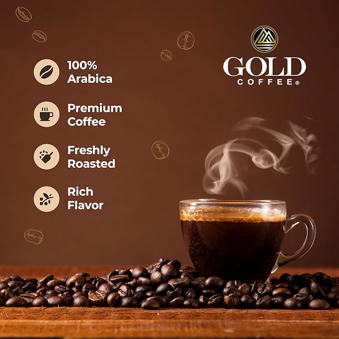 Gold Coffee Co. Velara Premium Blend | Light Roast, Ground | 100% Arabica Coffee | 12 oz., (Pack of 6)