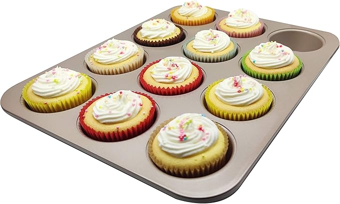 Premium Yellow Greaseproof Cupcake Liners Muffin Paper Baking Cups Standard Size, 100-Count