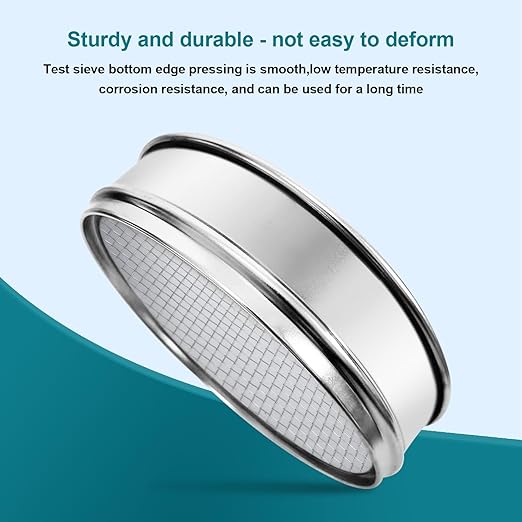 304 Stainless Steel Lab Sieve Screen Mesh, 6 Mesh(3.5mm) Aperture Test Sieve, 12Inch(30cm) Diameter Economy Standard Analysis Sample Test Sieves for Industrial Laboratory Homes
