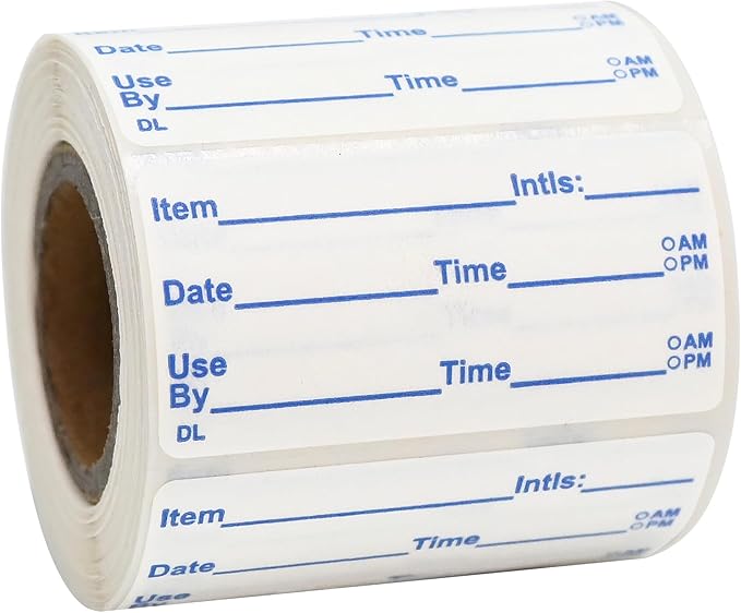 L LIKED Dissolvable Labels, 2x1 Inch, 300 Stickers, Use by Food Rotation Labels for Storage and Container