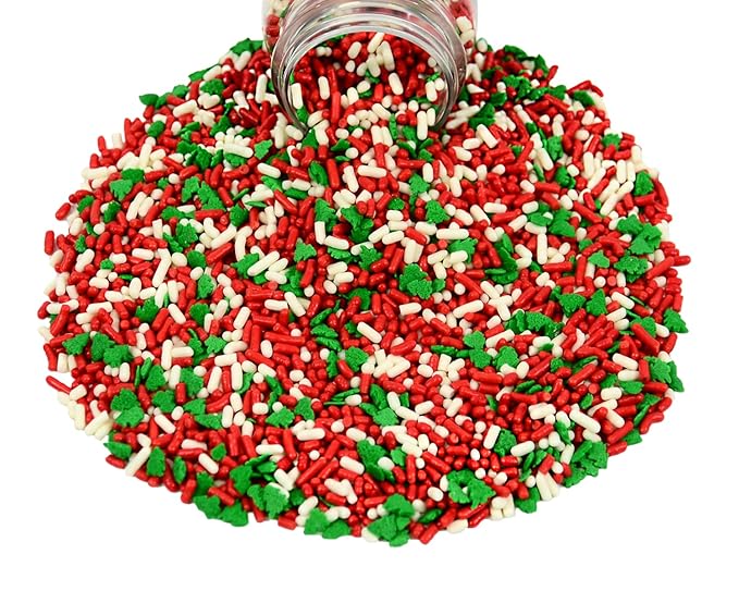 Mystic Sprinkles Christmas Holiday Sprinkle Mixes (Merry & Bright Sprinkle Mix 3.1oz)