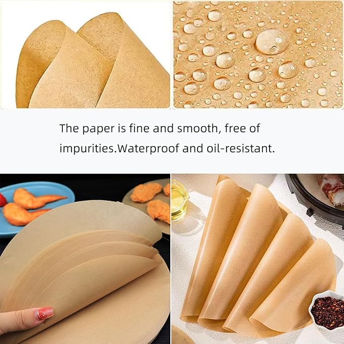 300 Sheets Round Baking Parchment Paper, 4,6,8 Inch Non-Stick Precut Parchment Liners for Cake Pans, Cookies, Grilling, Steaming, and Springform Baking