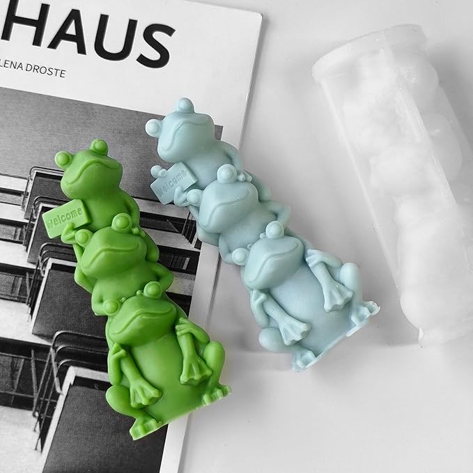 Frog Animal Soap & Candle Making Molds - Silicone 3D Mold for Home Decor