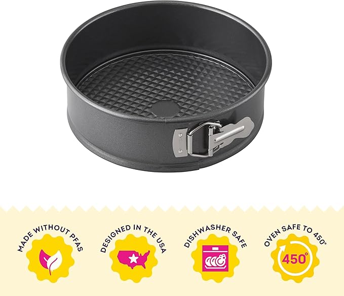 Wilton Platinum Non-Stick 9 Inch Springform Cheesecake Pan, Stainless Steel Bakeware, Made Without PFAS, Packaging May Vary
