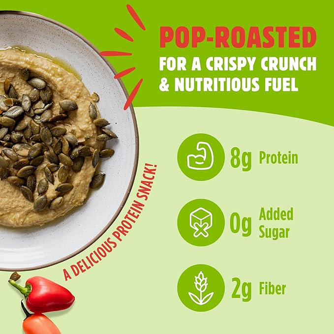 Top Fox Snacks Pumpkin Seeds to Eat (Chile Lime, 3.5 oz – 2 Pack) - Gluten Free Snacks, Healthy Protein Snacks, Keto Friendly Snacks, Allergen Free Snacks, Paleo & Vegan - Organic Pop-Roasted
