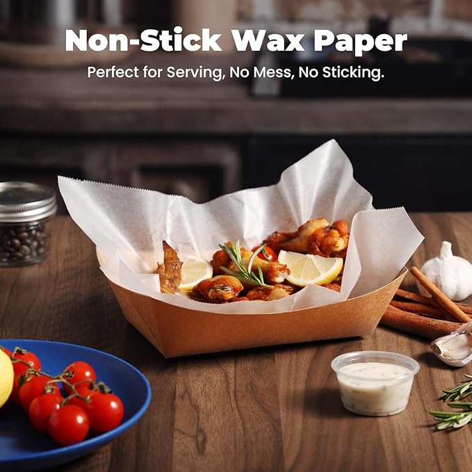 Fit Meal Prep [6000 Pack] 12 x 10.75" Wax Paper Sheets for Food, Interfolded Precut Deli Pop Up Grease-Proof Sandwich Paper Wraps, Waterproof for Lunch, Food Basket, Microwave Cover, BBQ