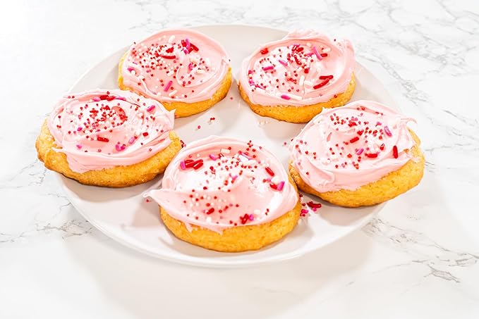 Bakerpan Valentine Mix Jimmies Sprinkles - 6 Ounces Edible Sprinkles for Cake Decorating, Cupcakes, Ice Cream, Cake Decorations (Made in USA)