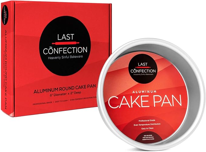 LAST CONFECTION 6" x 2" Aluminum Round Cake Pan - Professional Bakeware