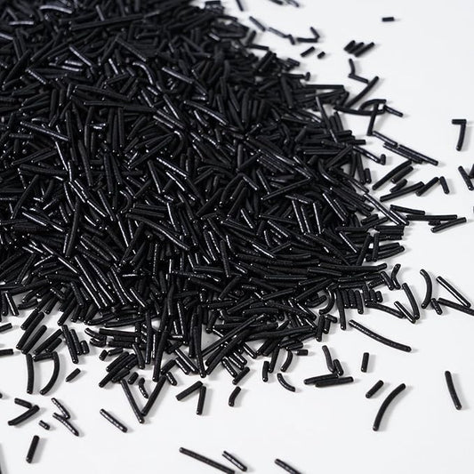 Edible Black Sprinkles, Jimmies Sprinkle, Black Sprinkles for Baking, Cake, Cupcake, Cookies, Donut, Perfect for Halloween(120g/4.23oz)