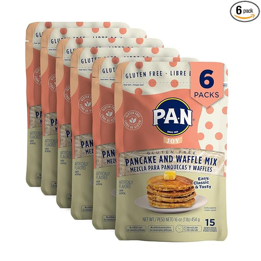 P.A.N Pancake and Waffle Mix – Gluten Free 1 lb. (6 Pack)