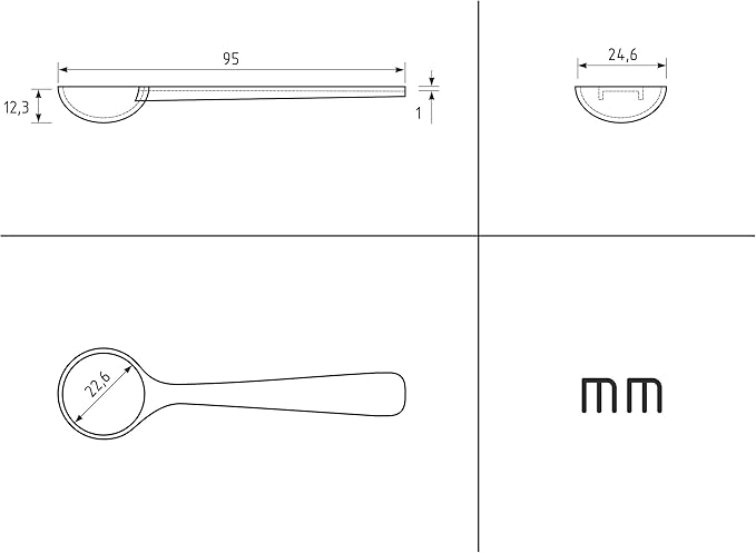 1.5g Plastic Measuring Spoons (3ml) – Pack of 5 Small Scoops for Protein Poweder, Baby Formula, Coffee, Baking, Pet Food – Approx. 3/10 Teaspoon Scoop (tsp)