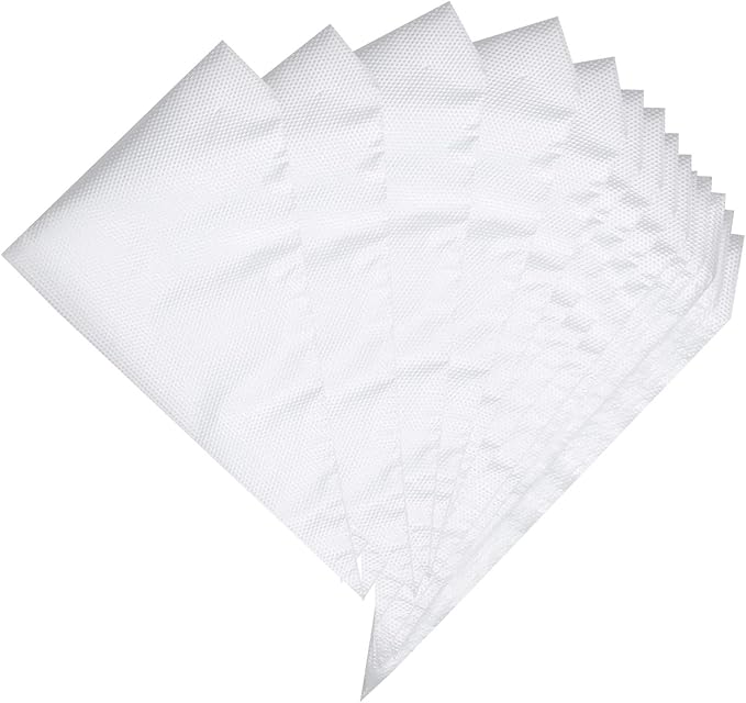 Piping Pastry Bag Pack of 100 Plastic Disposable Cream Pastry Bag Cake Icing Sugarcraft Cupcake Piping Decorating Tool For Baking Supplies (Large -White)