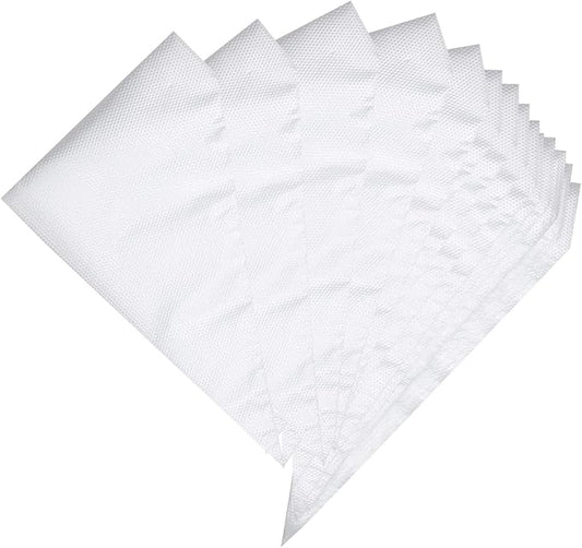 Piping Pastry Bag Pack of 100 Plastic Disposable Cream Pastry Bag Cake Icing Sugarcraft Cupcake Piping Decorating Tool For Baking Supplies (Large -White)