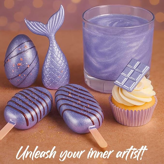 Purple Edible Glitter for Drinks | Premium Edible Glitter for Cakes, Cocktails, Purple Cake Decorating Decorations Food Grade, Vegan, Kosher, Halal, Gluten Free - Made in USA