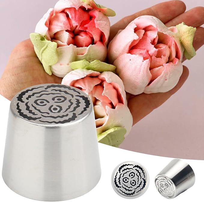 Extra Large Russian Piping Tips for Marshmallows Stainless Steel Flower Frosting Nozzles many styles Cake Decorating Baking tool for Buttercream, Cupcakes Cookies(SL49)