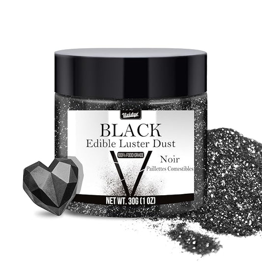 Edible Glitter - 30g / 1oz Luster Dust Edible Glimmer Powder for Sparkling Drinks, Foods, Wine, Cake - Food Grade Shimmer Dust Powder for Baking, Beverage, Cookies Decoration