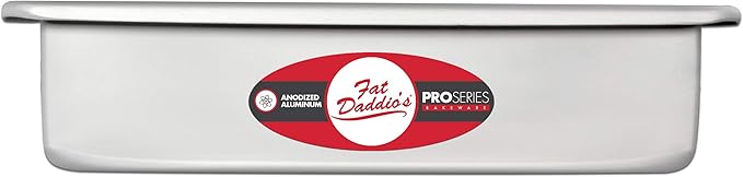 Fat Daddio's POB-7112 Sheet Cake Pan, 7 x 11 x 2 Inch, Silver (Pack of 3)