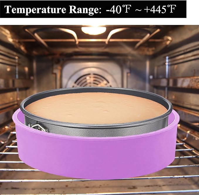 GBYAN Silicone Cheesecake Pan Protector for 9 inch and 9.5 inch Round Springform Pan, Cheesecake Water Bath Protector,Baking Accessories Preventing Water Entry,10 inch
