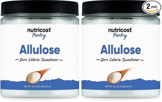 Nutricost Allulose Sweetener (1 LB) - KETO Sugar, 0 Calorie, Low Carb, Natural Sugar Alternative, Crystalline Powder (Pack of 2)