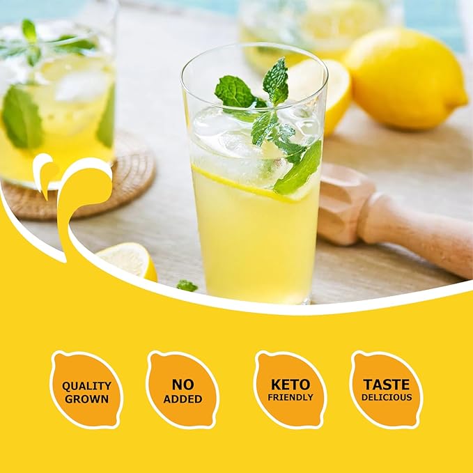 Lemon Powder,Whole Lemon Juice Freeze Dried Powder Strong Lemony Flavor 8 Oz (Pack of 2)