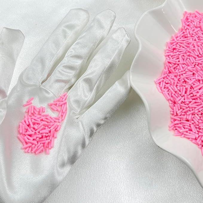150g Fake Sprinkles Resin Sprinkles Clay Sprinkles Fake Candy Sprinkles Polymer Sprinkles Polymer Clay Slices for Resin Nail Slime Scrapbook DIY Art Crafts Making(247-pink)