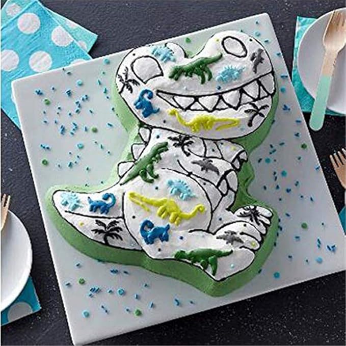 Ulalaza 3D Dinosaur Baking Pan Aluminum Cake Mold DIY Birthday Cake Mould Kitchen Supplies