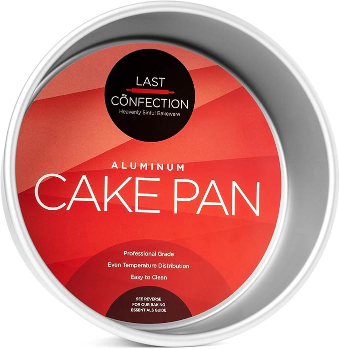 LAST CONFECTION 8" x 3" Aluminum Round Cake Pan - Professional Bakeware