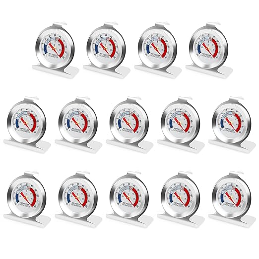 14PCS Refrigerator Thermometer, 2" Large Dial, -20~80°F/-30~30°C, with Red IndicatorAnalog Thermometer, for Refrigerators, Freezers, and Other Cold Storage Equipment
