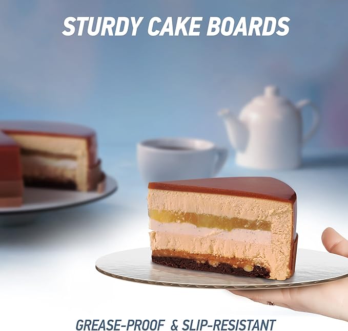 BluShore Cake Boards Tiering Kit - Cake Board 10 Inch, 8 Inch, and 6 Inch (5 Pieces Each) With Parchment Paper Rounds, Wooden Dowels, and Straw Dowels - Cardboard Cake Rounds Stacking Kit [130 Pieces]