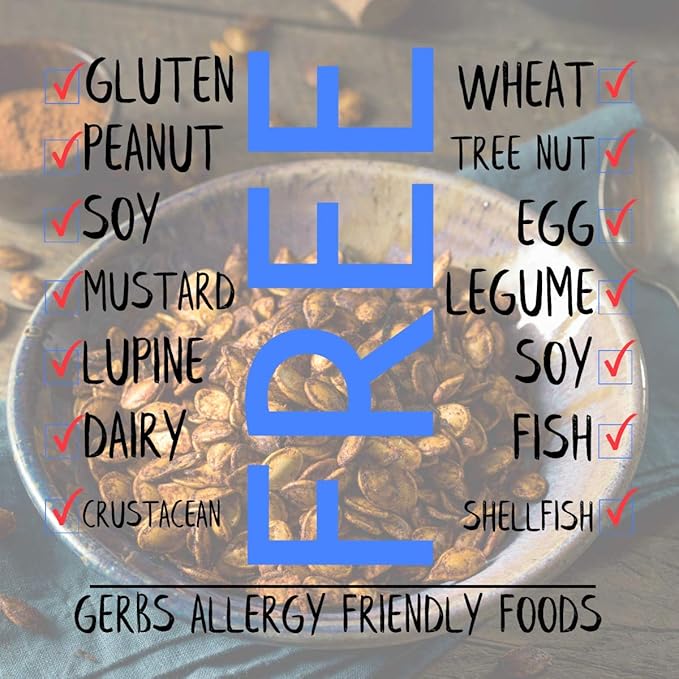 Gerbs Toasted Onion & Garlic Whole Pumpkin Seeds 4 lbs. | Small Batch Roasted, In-Shell, Resealable Bag | Bold & Savory Crunch | Top 14 Allergen-Free
