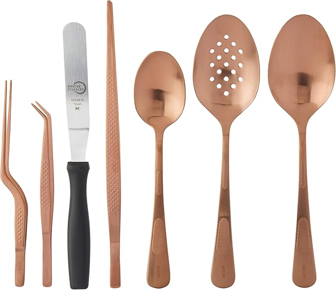 Mercer Culinary 8 Piece Plating Set, Rose Gold