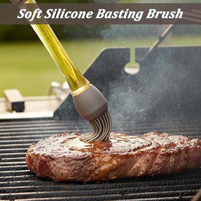 4Pcs Basting Brush for Cooking, Silicone Heat Resistant Pastry Brushes Food Brushes Spread Oil Butter Sauce Food Applicator for BBQ Grill Baking Kitchen Cooking Dishwasher Safe