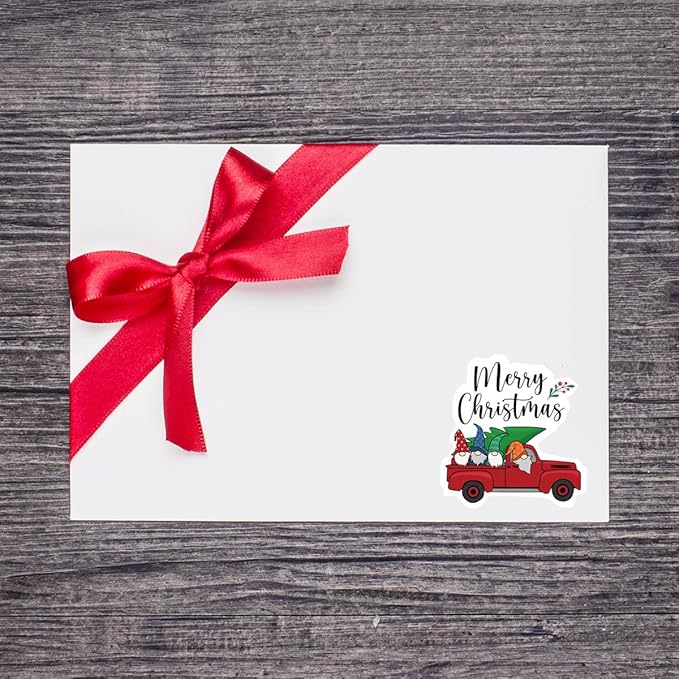 240 PCS Merry Christmas Gnomes Stickers for Small Business Envelopes, Packages, Handmade Goods, Bags - Cute Christmas Theme Shop Stickers for Envelope Seals