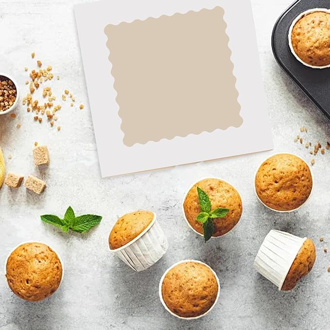 itechpanda 12 Pack Pie Boxes 10x10x2.5 Inch White Bakery Boxes with Window Cookie Boxes Chocolate Covered Strawberries Boxes for Baking Dessert Donut Christmas Party Wedding Valentine’s Mother’s Day