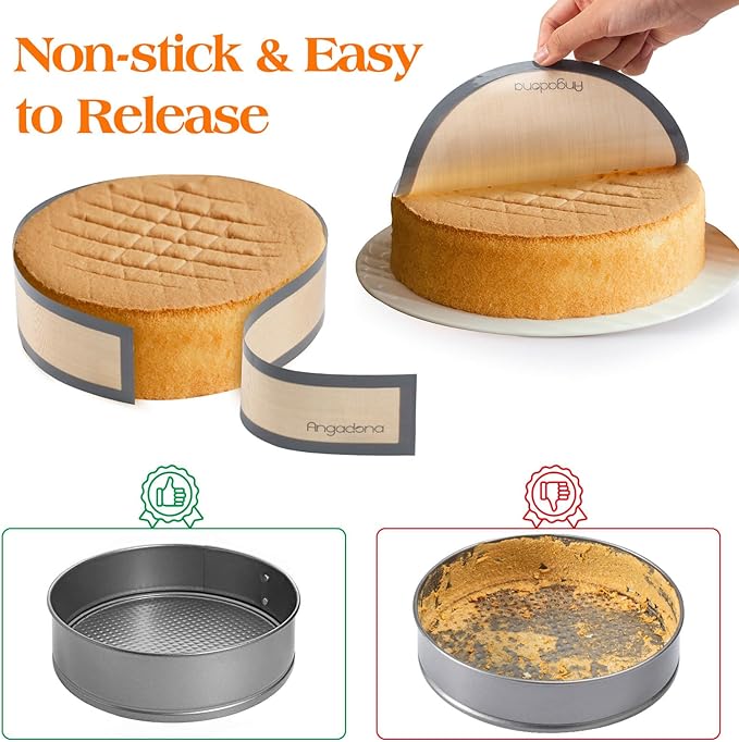 Silicone Baking Mat for Springform Pan 9 inch, Prevent cake from Sticking to Bottom and Side,Easy Clean & Non Sick Silicone Baking mat for Cheesecake Pan