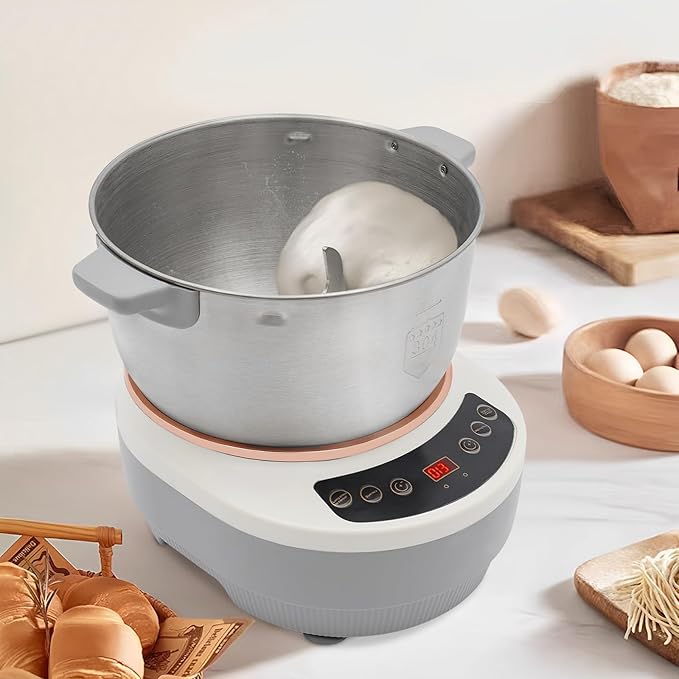 169oz Electric Dough Maker with Fermentation, 200W Dough Stand Mixer Machine with 140-170 RPM,Built-in Microcomputer Timer,Digital Screeny, Automatic Kneading Machine for Bakery (Silver)