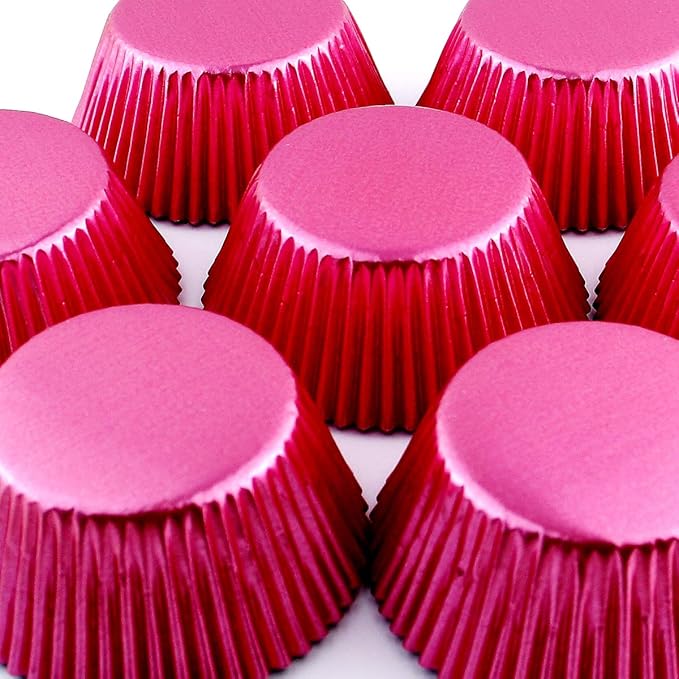 Eoonfirst Pink Foil Cupcake Case Liners Valentine's Day Baking Muffin Paper Cups 200 Pcs
