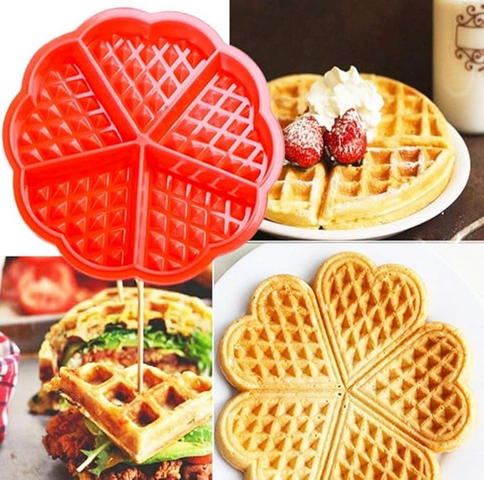 Silicone Waffle Mold - Muffin Pan, Cake Chocolate Baking Tray for Candy Soap - Flower/Square Shape