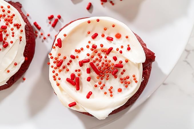 Bakerpan Red Jimmies Sprinkles - 6 Ounces Red Sprinkles for Cake Decorating - Edible Sprinkle for Cupcakes, Ice Cream, Cake Decorations (Made in USA)
