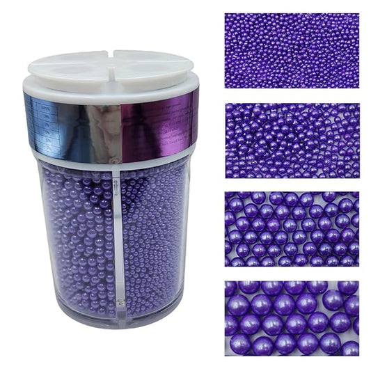 EPHVODI Sprinkles for Cake Decorating, Purple Pearl Sugar Sprinkles for Cupcake Toppers Wedding Party Halloween Christmas Supplies, 4 Sizes Sprinkle Mix